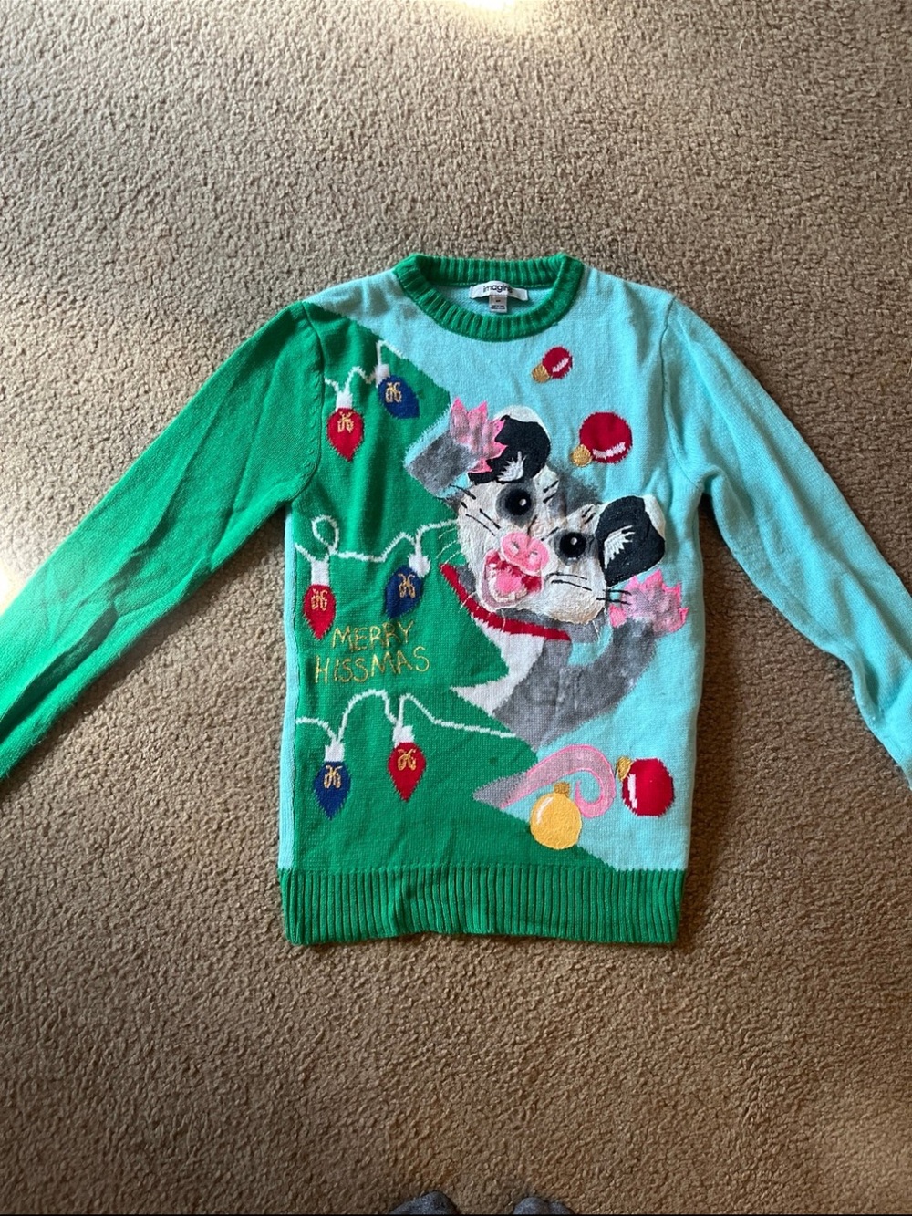 Opossum ugly Christmas sweater